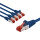 CAT 6 cavo patch, S/FTP (PiMF), 2 m, blu, kit da 5 WE66607 Goobay