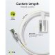 Cavo patch CAT 8.1 certificato GHMT, S/FTP (PiMF), 5 m, bianco, kit di 10 WE69789 Goobay