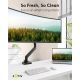 Supporto per monitor singolo Gaming con molla a gas, nero WE74416 Goobay