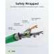 RJ45 cavo patch CAT 6A S/FTP (PiMF), 500 MHz, con cavo grezzo CAT 7 , Verde WE91640 Goobay