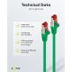 CAT 6 cavo patch, S/FTP (PiMF), 1 m, Verde, kit da 10 WE67507 Goobay