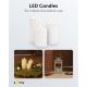 Set di 3 candele a LED per esterni, bianco, incl. 8x AA (LR6) WE75264 Goobay