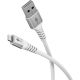 Cavo tessile Lightning a USB-A supermorbido con connettori in metallo, 0,5 m, bianco WE74510 Goobay