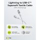 Cavo tessile Lightning a USB-C supermorbido con connettori in metallo, 0,5 m, bianco WE74518 Goobay