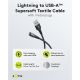 Cavo tessile Lightning a USB-A supermorbido con connettori in metallo, 2 m, nero WE74504 Goobay
