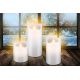 Set di 3 candele a LED in vera cera, bianco, incl. 10x AAA (LR03) WE75263 Goobay