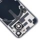 Cover posteriore in vetro per iPhone 14 Plus con supporto flash e ricarica wireless – Blu B8066 