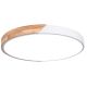 Plafoniera LED rotonda da soffitto effetto legno 50 cm bianca 36W 3CCT A2525 