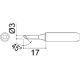 Punta di ricambio per stilo saldante 900M-T-3C, 3mm, HAKKO K035 HAKKO